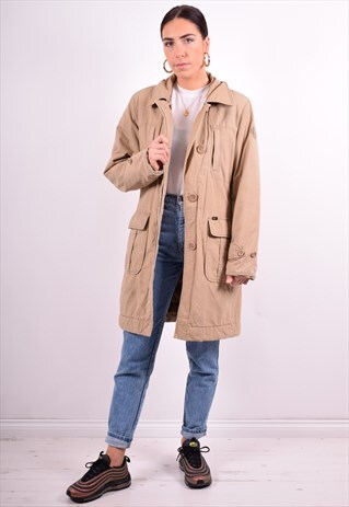 LEE WOMENS VINTAGE COAT MEDIUM BEIGE 90'S