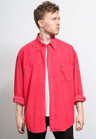 VINTAGE CORDUROY CORD SHIRT PINK