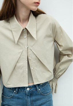 Women's pleated flared-sleeve shirt SS2022 VOL.4