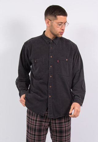 VINTAGE LEVI'S BLACK DENIM SHIRT