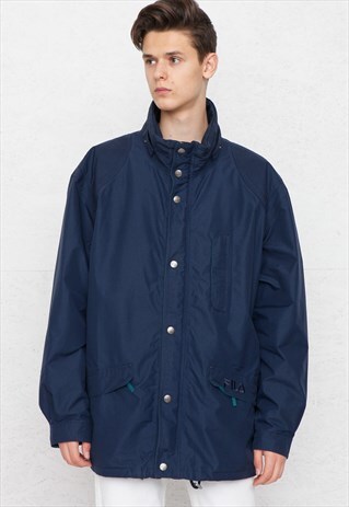 VINTAGE BLUE FILA COAT