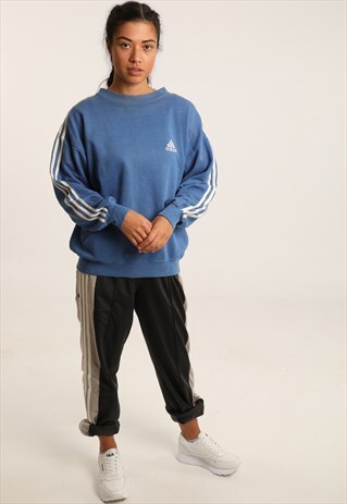 VINTAGE ADIDAS EMBROIDERED LOGO SWEATSHIRT