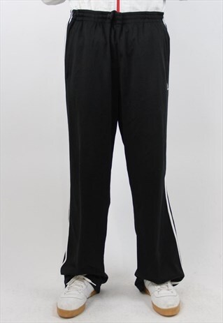 VINTAGE ADIDAS 90S BLACK TRACKSUIT BOTTOMS