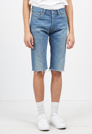 VINTAGE RETRO BLUE LEVI'S 501 FIT MIDI DENIM SHORTS