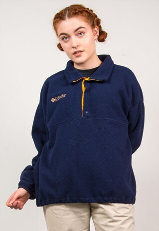 COLUMBIA VINTAGE 90'S QUARTER BUTTON FLEECE
