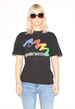 Vintage Y2K Sydney 2000 Olympics t-shirt in black