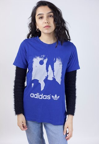 VINTAGE ADIDAS BLUE T-SHIRT