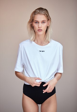 THE SEPT LABEL TEE WHITE