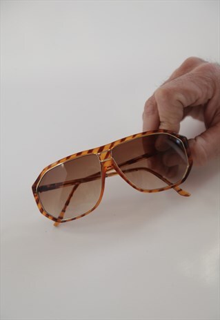 VINTAGE BROWN FRAME, GOLD LENSES FRAME, BROWN LENSES