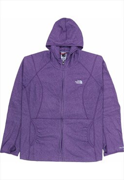 The North Face 90's Spellout Zip Up Hoodie Large Purple