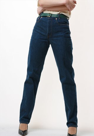 VINTAGE LEVI'S MADE IN USA DEEP BLUE HIGH WAISTED JEANS 1546