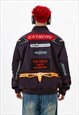 PATCHWORK RACING JACKET MOTORSPORT BOMBER MOTORCYCLE COAT