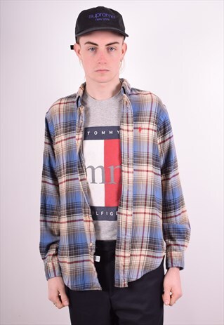 RALPH LAUREN MENS VINTAGE FLANNEL SHIRT MEDIUM MULTI CHECK 9