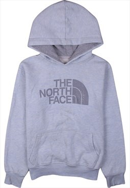 Vintage 90's The North Face Hoodie Pullover Spellout Grey