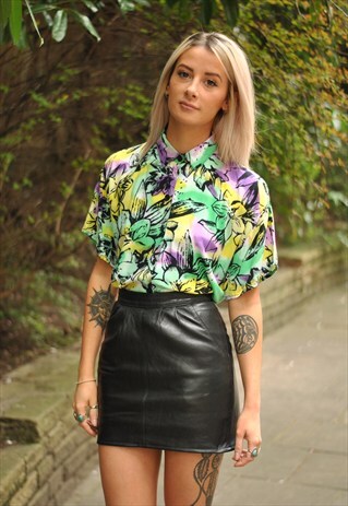 VINTAGE 90'S TROPICAL PRINT SHIRT