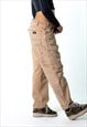 BEIGE TAN 90S DICKIES  CARGO SKATER TROUSERS PANTS JEANS