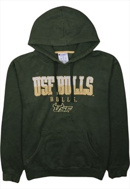 Vintage 90's Champion Hoodie USF Bulls Pullover Green Medium