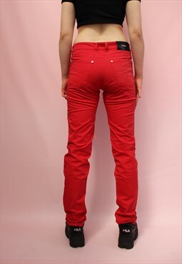 Y2k Versus Versace red stretch jeans / trousers tall