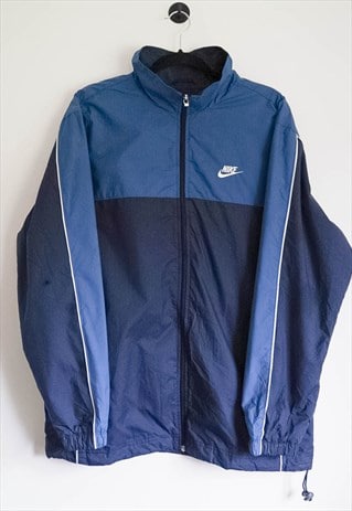 VINTAGE NIKE NAVY & BLUE COLOUR BLOCK FULL ZIP JACKET