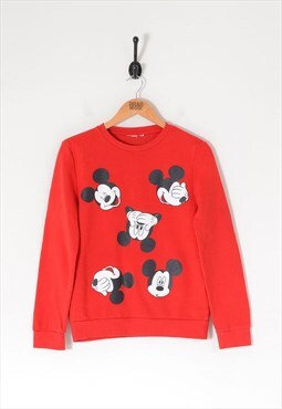 Mickey mouse graphic sweatshirt red small - bv10290