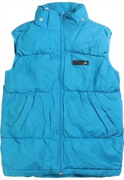 Vintage 90's Adidas Puffer Jacket Vest Gilet Full Zip Up
