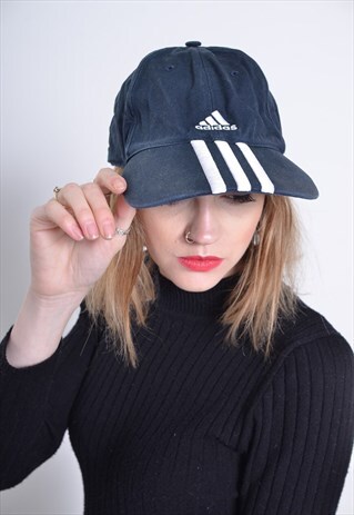 VINTAGE ADIDAS BASEBALL CAP HAT BLUE