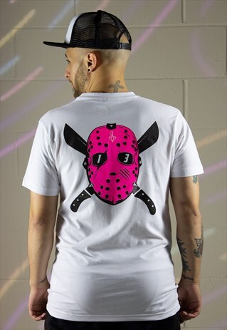 NEVER BE FAMOUS HOCKEY MASK T-SHIRT