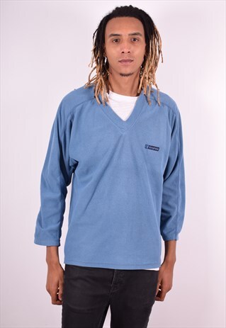 BERGHAUS MENS VINTAGE FLEECE SWEATSHIRT JUMPER LARGE BLUE 90