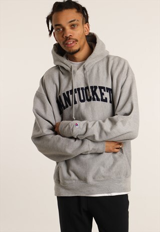 VINTAGE CHAMPION EMBROIDERED COLLEGE HOODIE