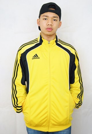 THREE STRIPE TRACK JACKET/TRACK TOP (1990'S/YELLOW)
