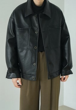 Men's Vintage PU leather jacket A VOL.6