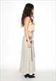 VINTAGE 90S FLORAL PRINT MAXI SKIRT IN BEIGE