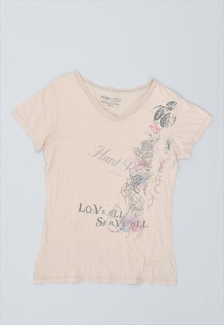 VINTAGE 90'S HARD ROCK CAFE PRAGUE T-SHIRT TOP BEIGE