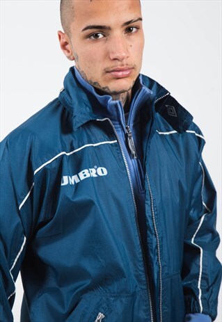 VINTAGE 90S UMBRO RAINCOAT JACKET / S2103
