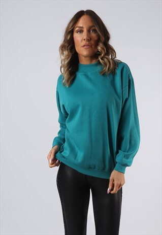 SWEATSHIRT JUMPER OVERSIZED PLAIN UK 12 COLOURED (KI5H)