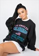 "City of Angels" oversized slogan sweater 