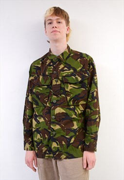 Vintage Men's M United Kingdom Military Army Camouflage Camo