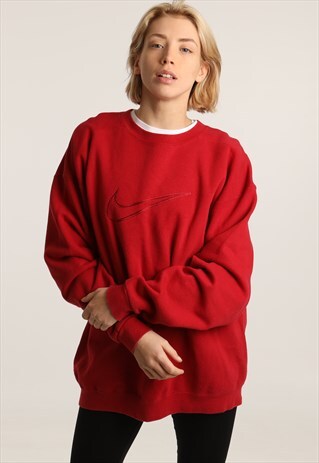 90S NIKE EMBROIDERED SWOOSH SWEATSHIRT