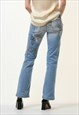 00S Y2K VTG ROBERTO CAVALLI MID WAISTED FLARE JEANS 4498