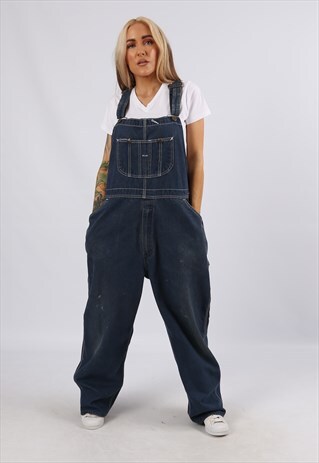 VINTAGE USA ROEBUCKS DENIM DUNGAREES UK 18 2XL (51L)