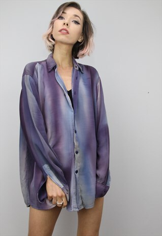 VINTAGE 80S/90S OVERSIZED PATTERNED SHIRT