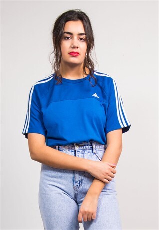 VINTAGE 90'S BLUE ADIDAS T-SHIRT