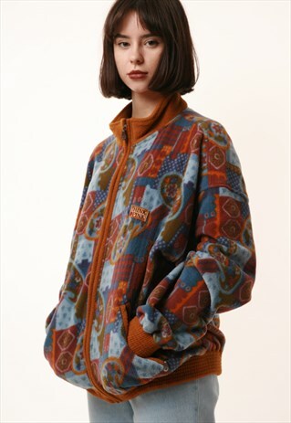 90S VINTAGE OLDSCHOOL THINK PINK FLEECE JACKET 16130
