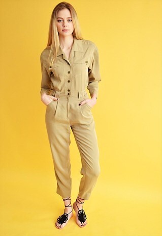 90'S RETRO STRIPED PATTERN ELEGANT MOM'S OVERALL JUMPSUIT
