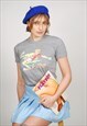 70s Handball T-shirt (S) vintage grey tennis sportswear top