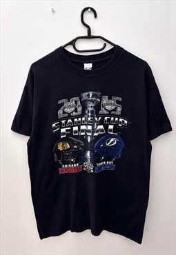 Gildan 2015 NHL Stanley cup final black T-shirt medium 