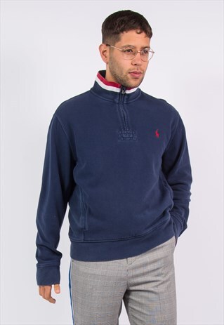 RALPH LAUREN 1/4 ZIP SWEATSHIRT