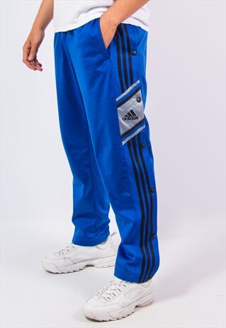 90'S ADIDAS SNAP FASTEN TRACKSUIT BOTTOMS POPPERS