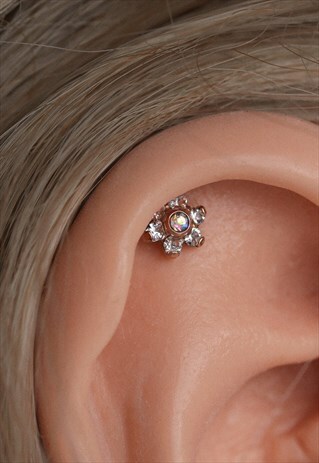 KISS THE SKY SURGICAL STEEL STUD ROSE GOLD