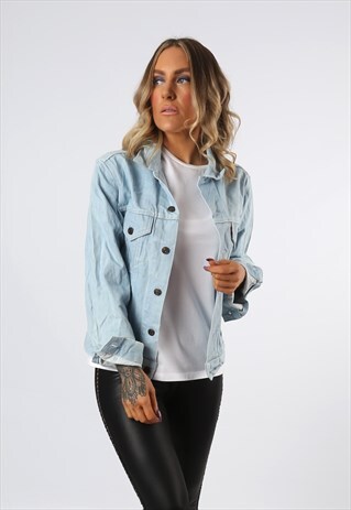 DENIM JACKET LEVIS COLOURED FITTED VINTAGE UK 10 (N4D)